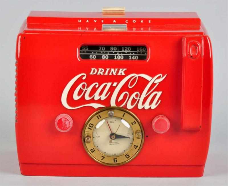 Appraisal: Coca-Cola Cooler Clock Radio s Clock is operational but radio