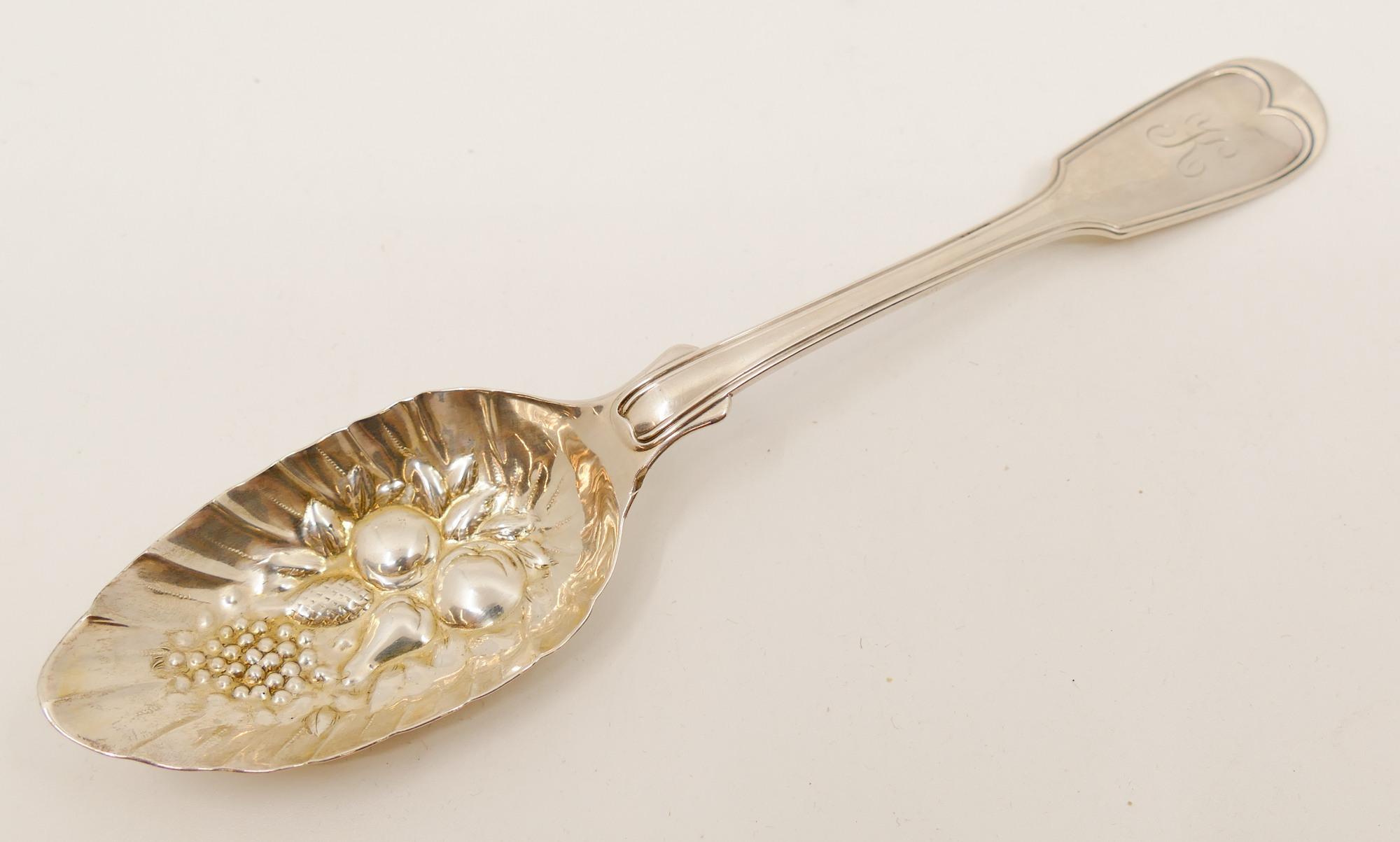 Appraisal: Benjamin Gurnee American Coin Silver Berry Spoon- ''- g