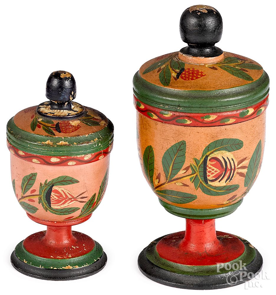 Appraisal: Two Joseph Lehn Lancaster - saffron cups Exclusive on Bidsquare