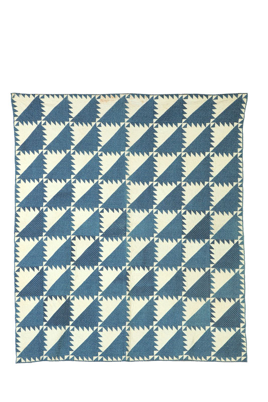 Appraisal: QUILT American mid th century cotton Rocky Glen in blue