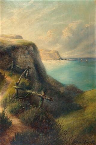 Appraisal: HENRY LARPENT ROBERTS British - The Coastal Walkway and Sheaves