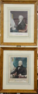 Appraisal: Set of Four Presidential Currier Hand colored lithographs James Monroe