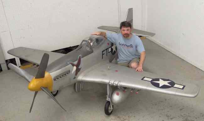 Appraisal: P- Mustang airplane model with removable wings and propeller '