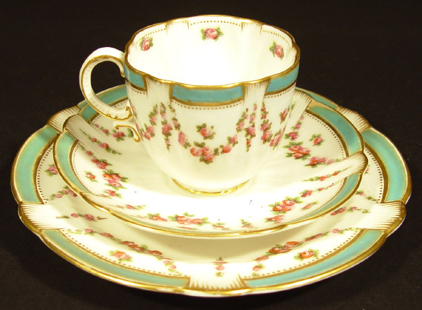 Appraisal: Edwardian George Jones bone china cup saucer and side plate