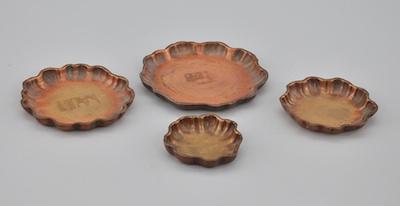 Appraisal: A Nest of Four Tiffany Studios Ashtrays Each of the