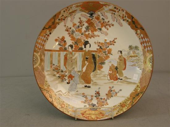 Appraisal: th century Japanese dish decorated with five figures in landscape