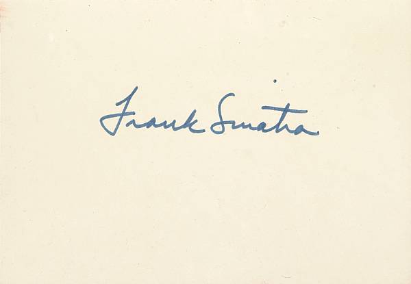 Appraisal: A Frank Sinatra signed Christmas tag s Small red card