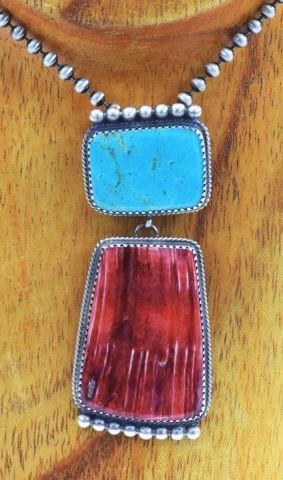 Appraisal: Native American silver content unknown pendant Betty Joe Navajo th