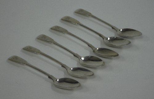 Appraisal: A matched set of six George III silver fiddle pattern