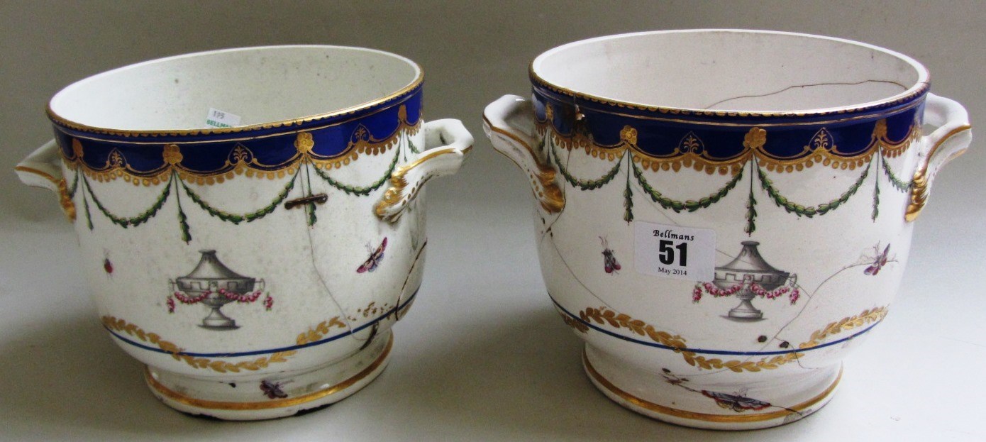 Appraisal: A pair of Derby two handled ice-pails late th century