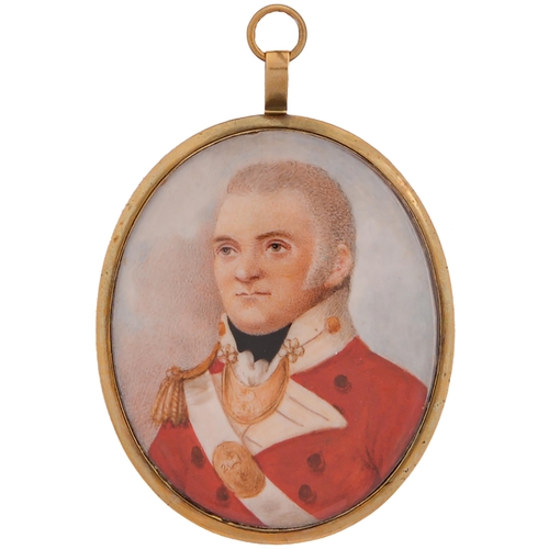 Appraisal: English School early th c Portrait miniature of an Officer