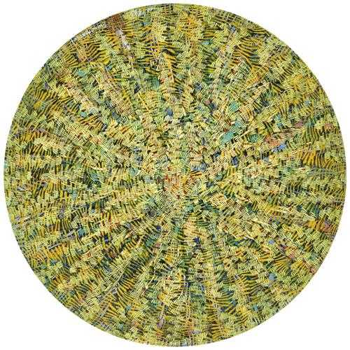 Appraisal: MATSU MORIO - Circular polychrome composition Gouache on paper Signed