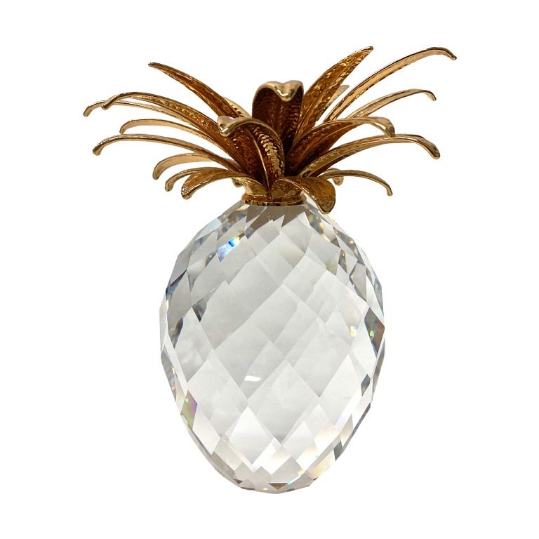 Appraisal: LARGE Swarovski Crystal Pineapple LARGE Swarovski Crystal Pineapple SIgned Measures