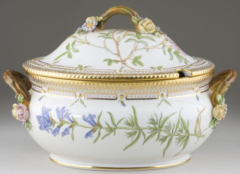 Appraisal: Royal Copenhagen Flora Danica Soup Tureen oval lidded form with