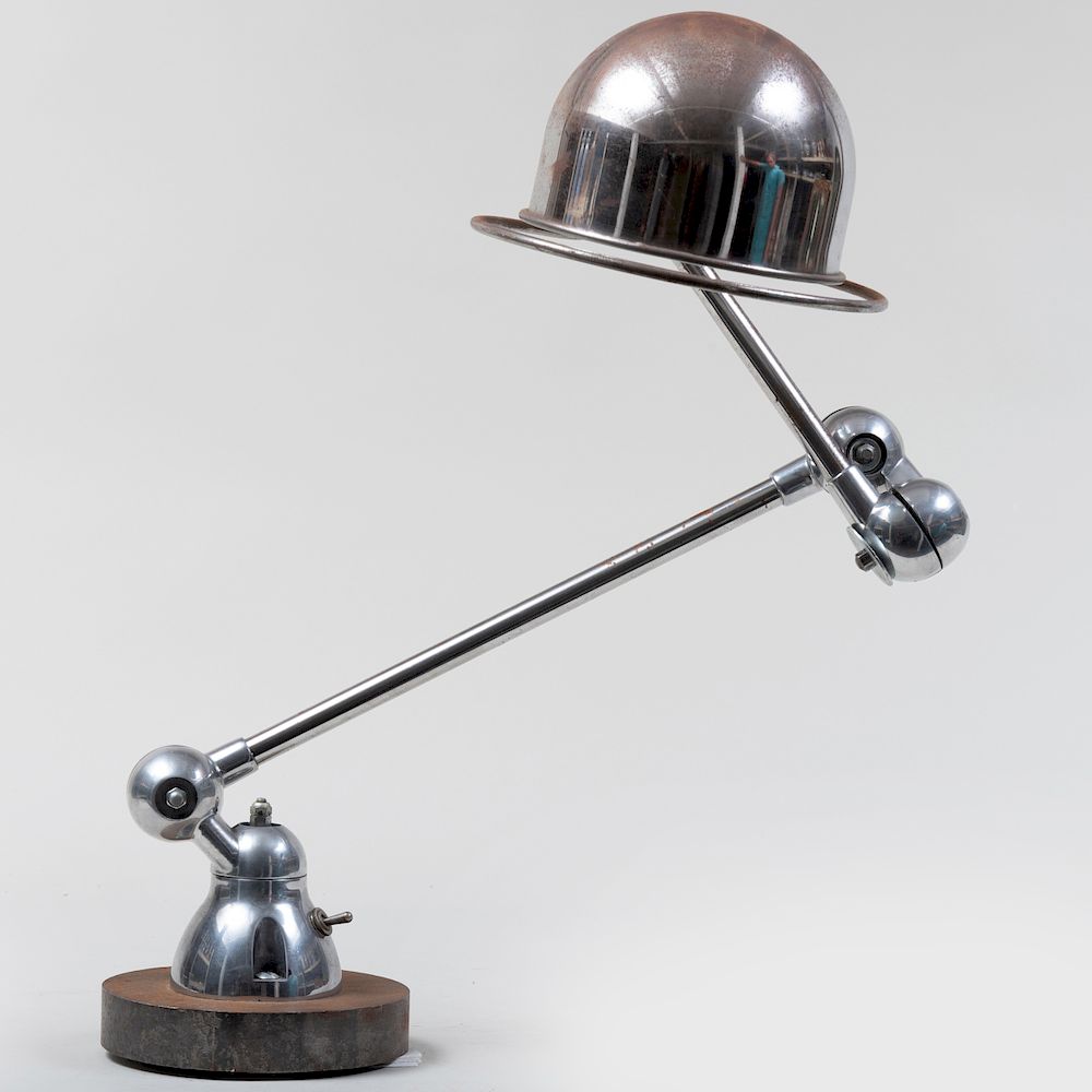 Appraisal: Jean-Louis Domecq Chrome Desk Lamp x x in Condition Areas