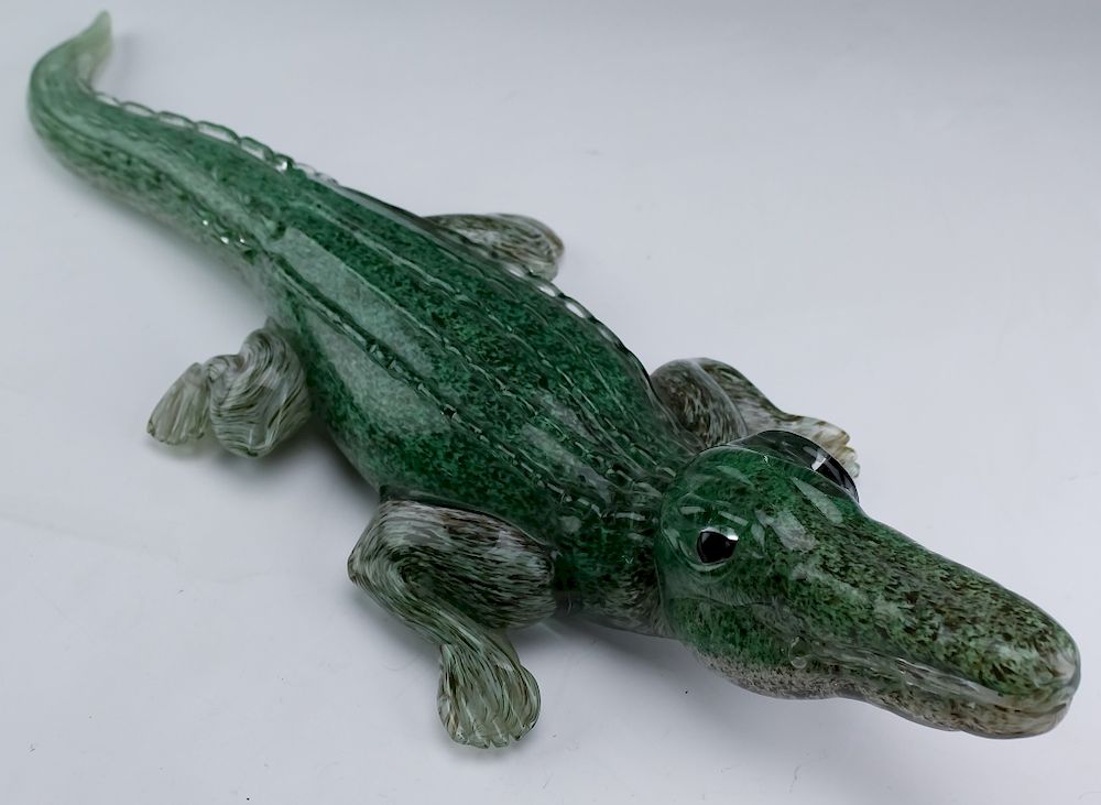 Appraisal: Murano Art Glass Alligator Crocodile Sculpture Murano Italian fine art