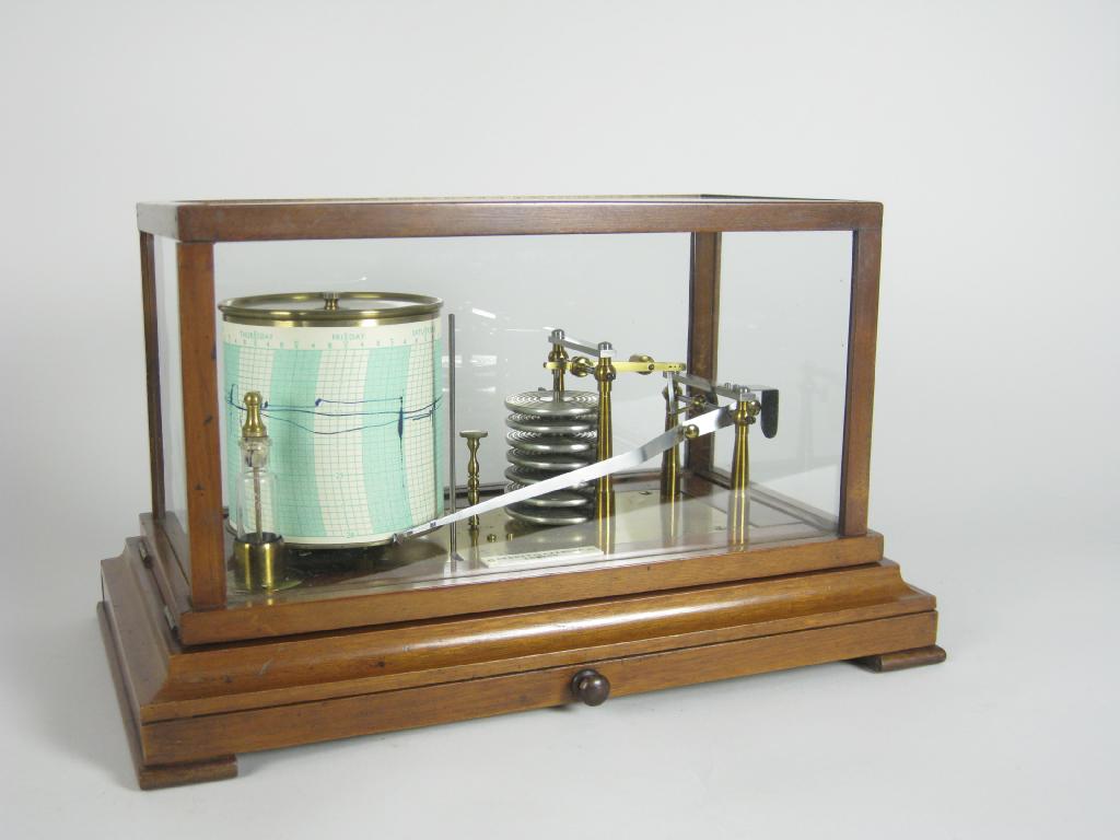 Appraisal: A Barograph by Negretti Zambra in glazed mahogany case fitted