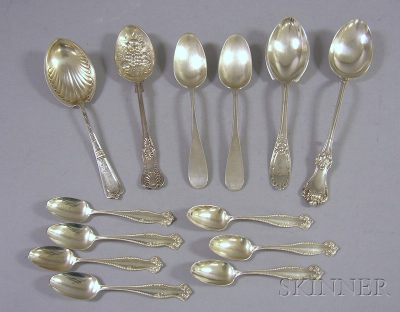 Appraisal: Group of Sterling and Coin Spoons a set of seven