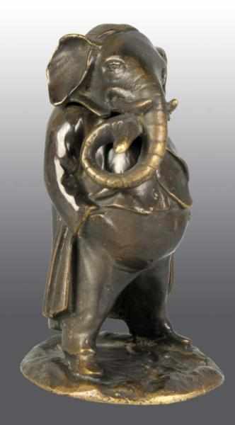 Appraisal: Republican Elephant Figural Match Holder Description Fine detail Signed Condition