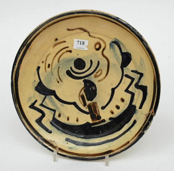 Appraisal: ANNE DANGAR New South Wales circa s Circular earthenware dish