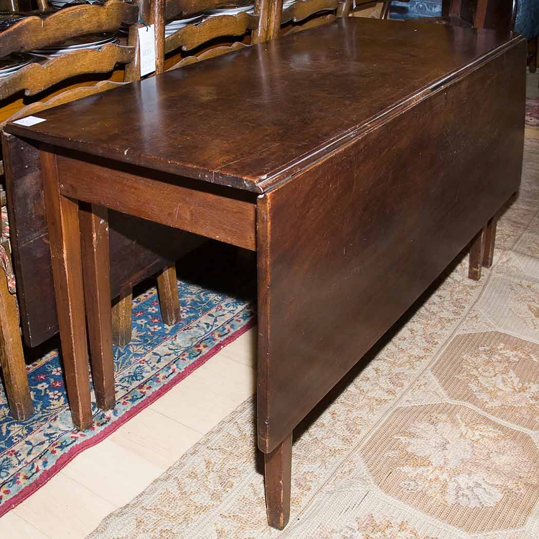 Appraisal: Provincial Mahogany Drop-Leaf Table Height inches width inches depth inches