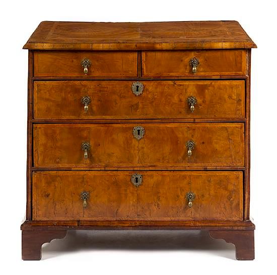 Appraisal: A George II Walnut Chest Height x width x depth