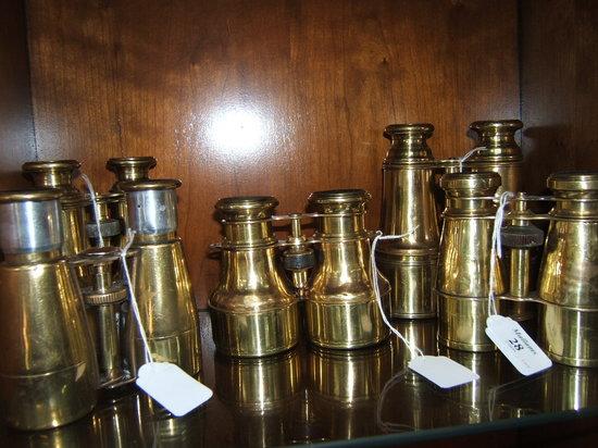 Appraisal: A COLLECTION OF FIVE POLISHED-BRASS FIELD GLASSES various makers the