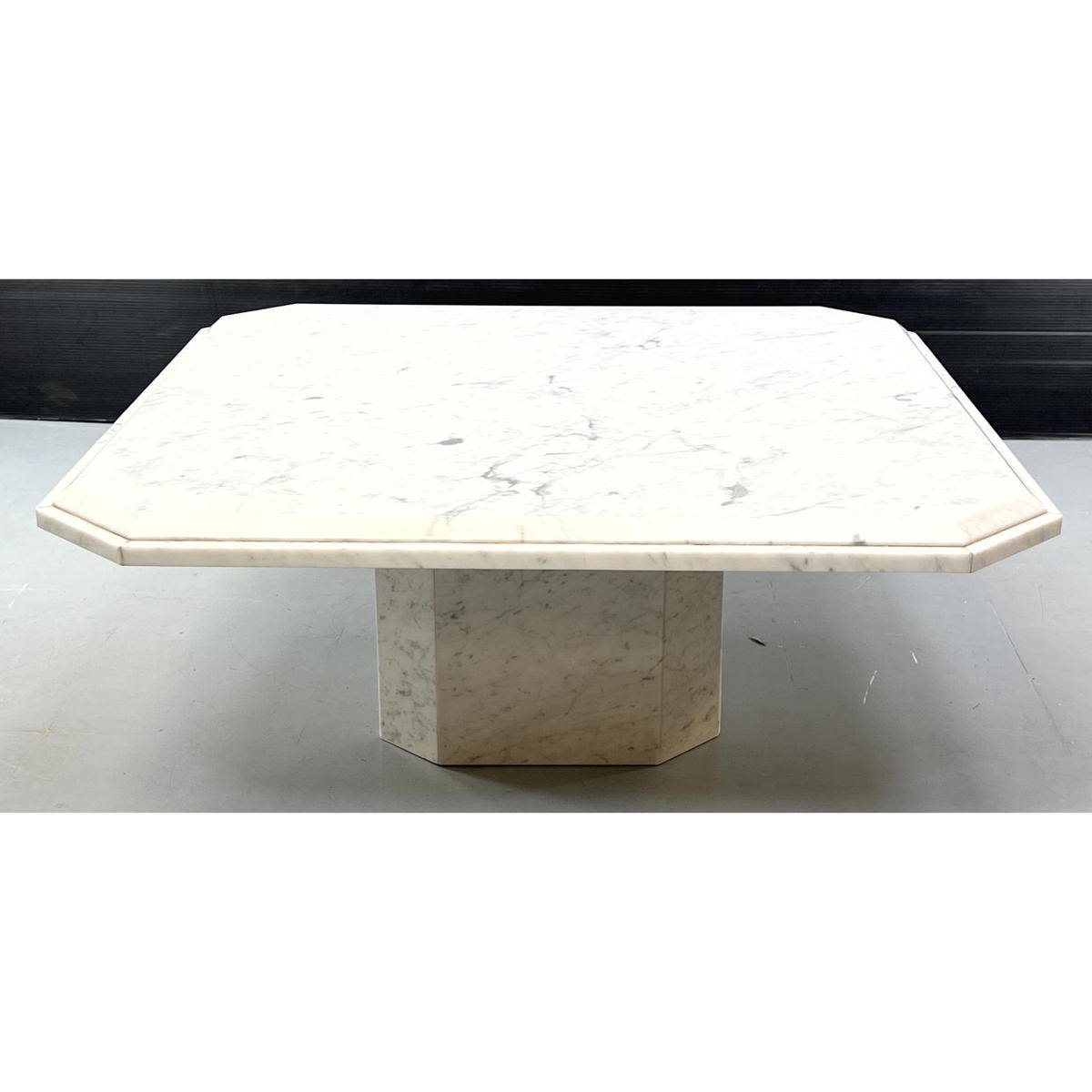 Appraisal: Italian Marble Coffee Table with Clip Corners Dimensions H inches