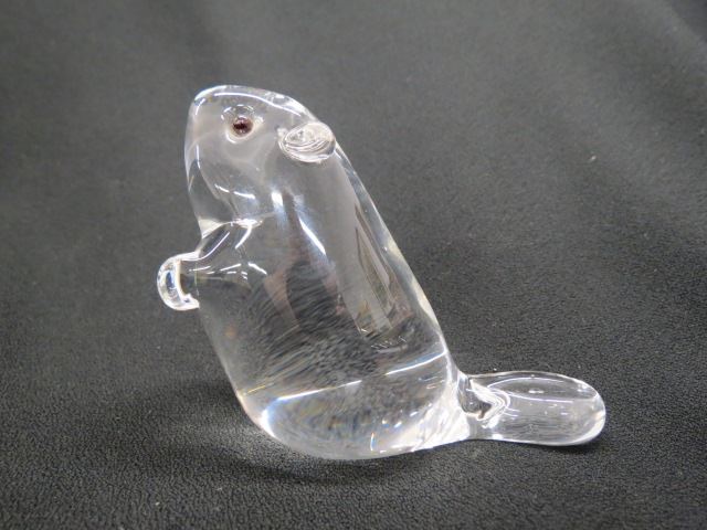 Appraisal: Steuben Crystal Figurine of a Beaver by L A signed