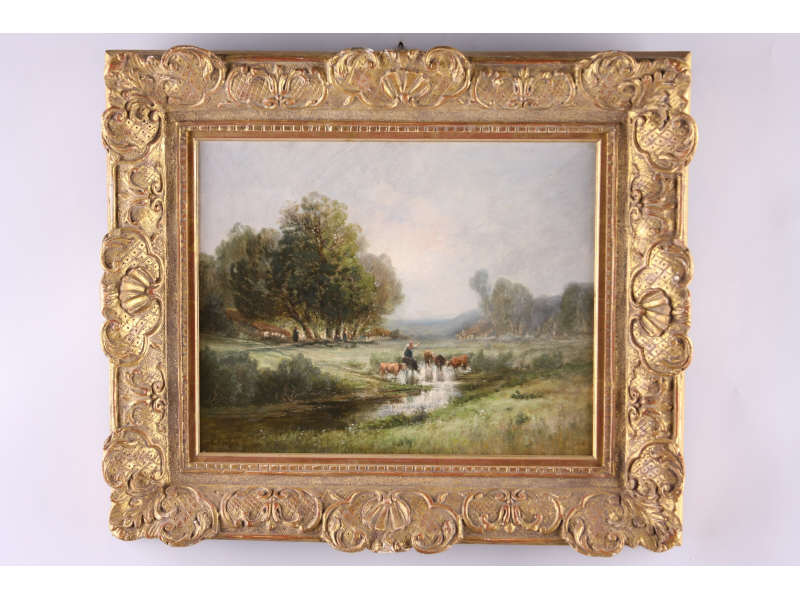 Appraisal: Constant Troyon French - Pastoral oil on canvas lined signed