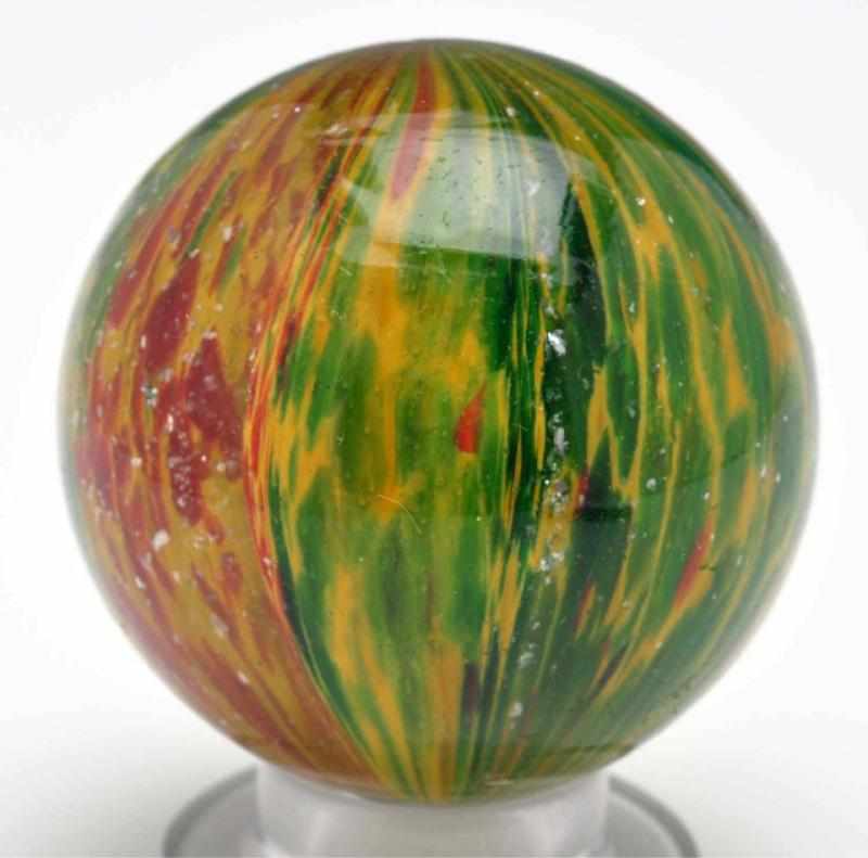 Appraisal: -Lobed Onionskin Marble with Mica Description Yellow base onionskin with