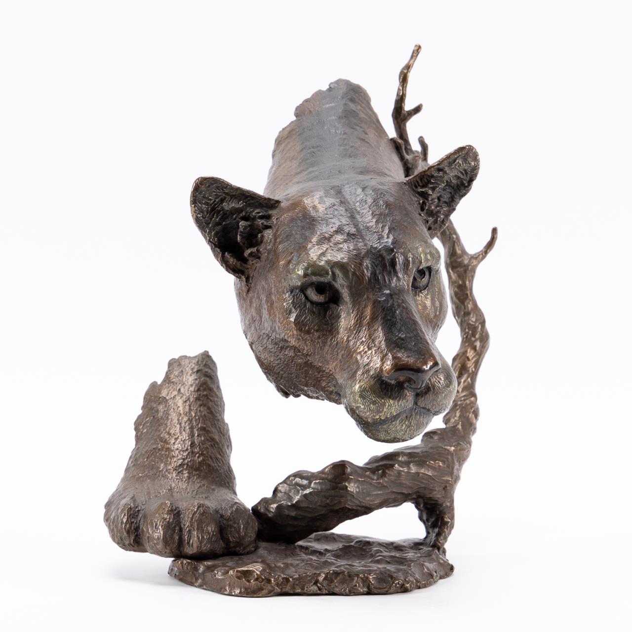 Appraisal: MARK HOPKINS BRONZE MOUNTAIN LION Mark Hopkins American active th