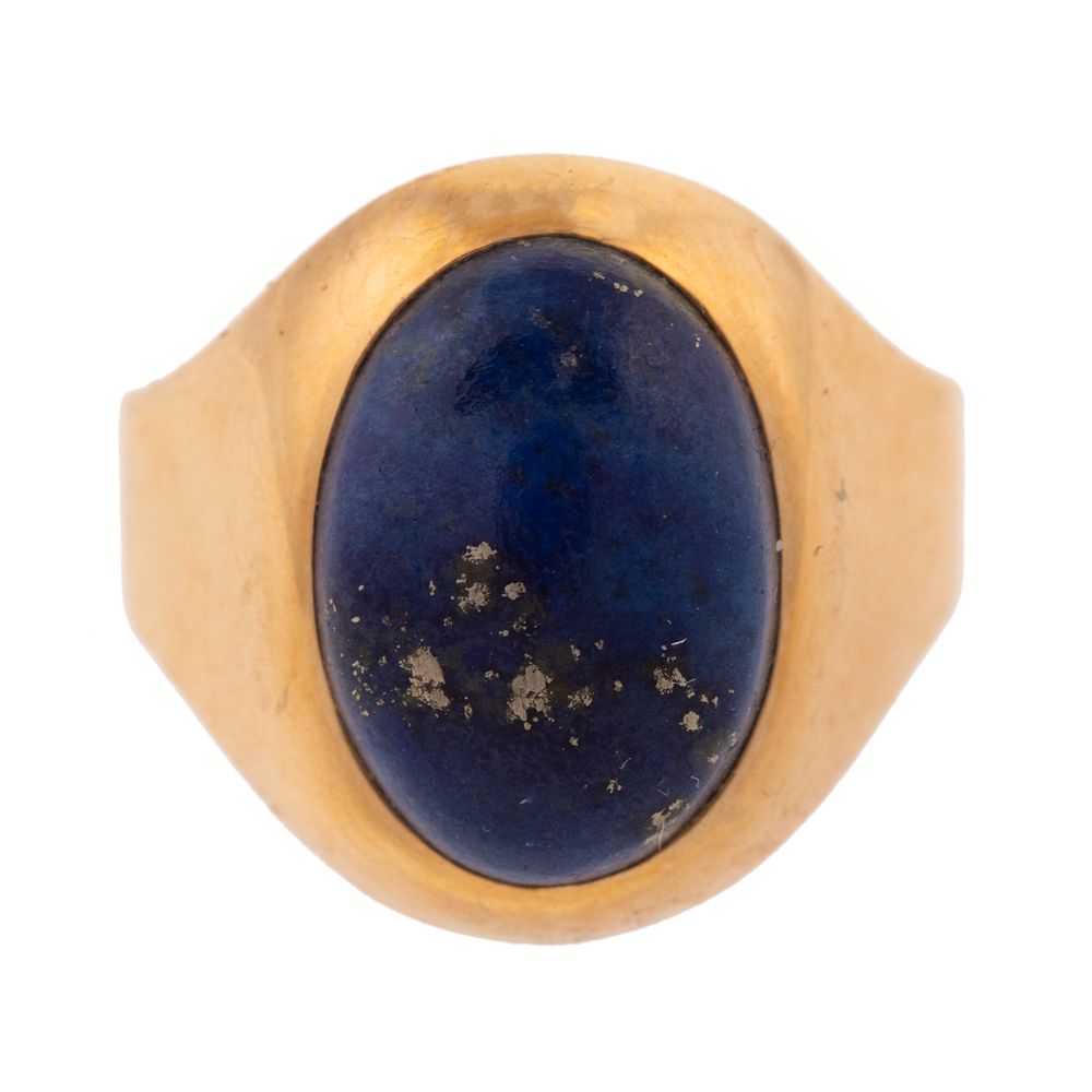 Appraisal: A Cabochon Lapis Lazuli Ring in K K yellow gold