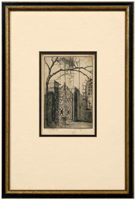 Appraisal: Elizabeth O Neill Verner etching Charleston South Carolina - quot