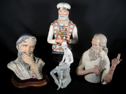 Appraisal: Group of four Judaica porcelain bisque figures two figures by