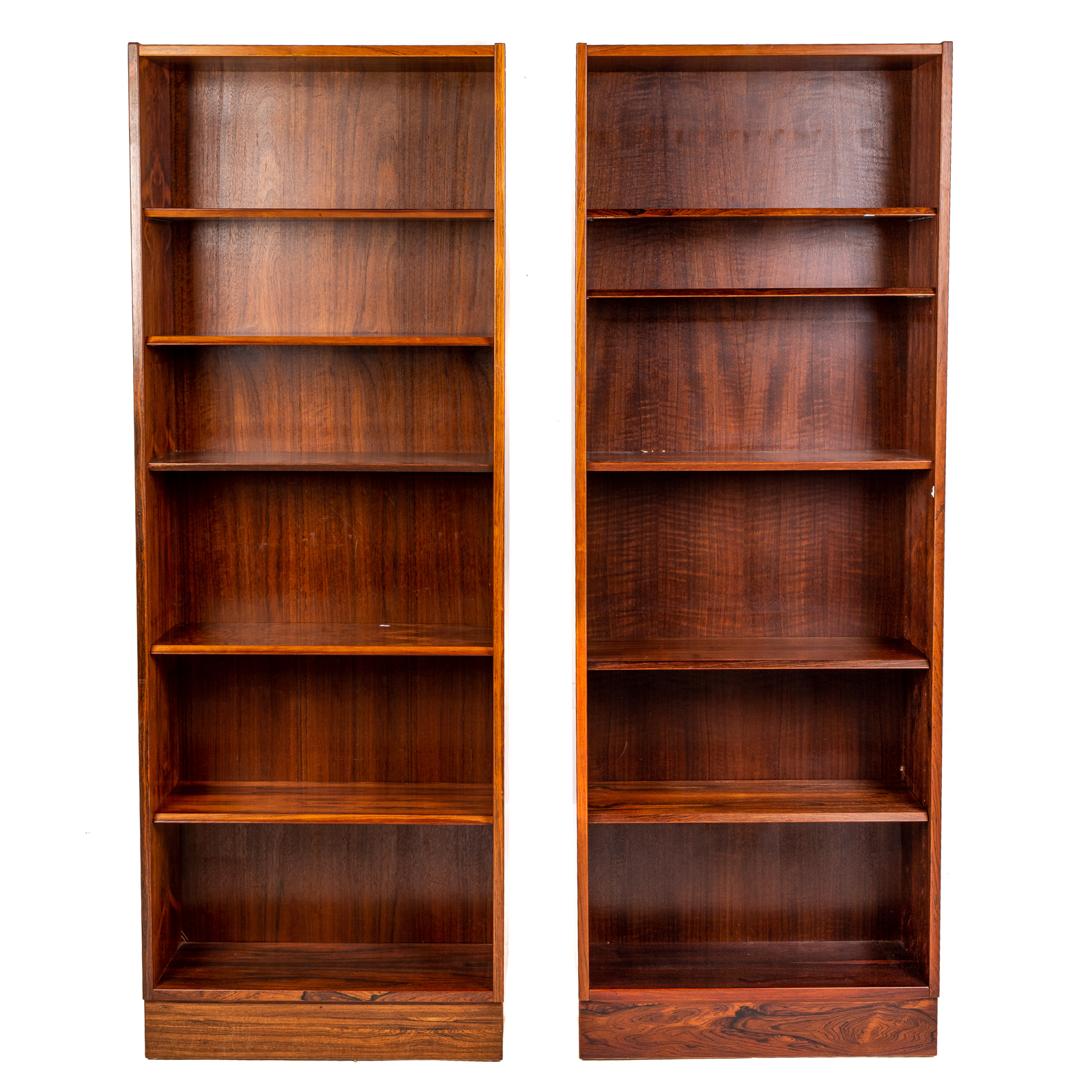 Appraisal: A PAIR OF DANISH MODERN POUL HUNDEVAD BOOKCASES Circa rosewood