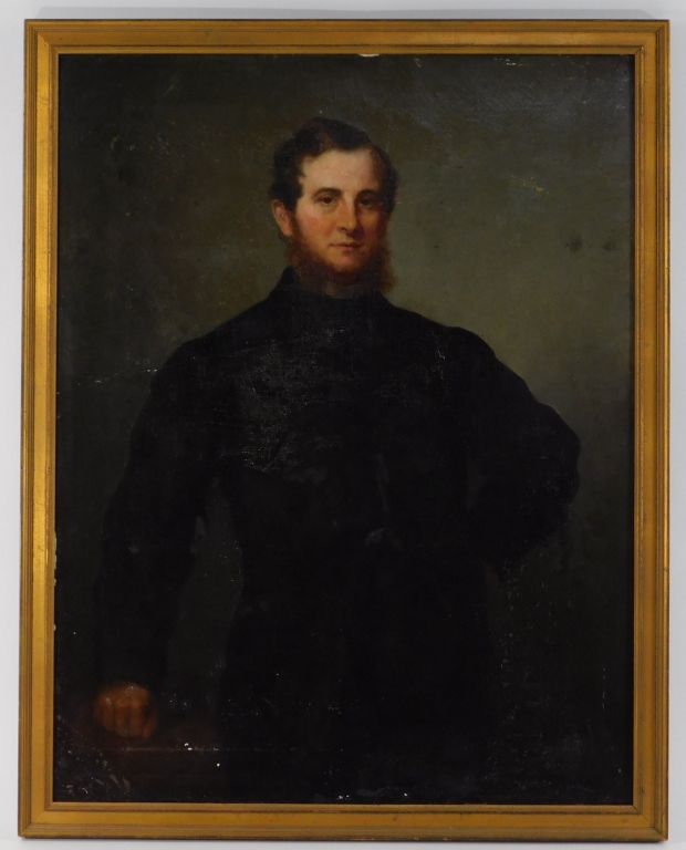 Appraisal: JOSEPH ALEXANDER AMES PORTRAIT PAINTING OF A MAN Massachusetts New