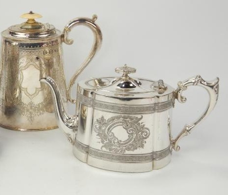 Appraisal: An EPNS coffee pot and an EPNS teapot and a