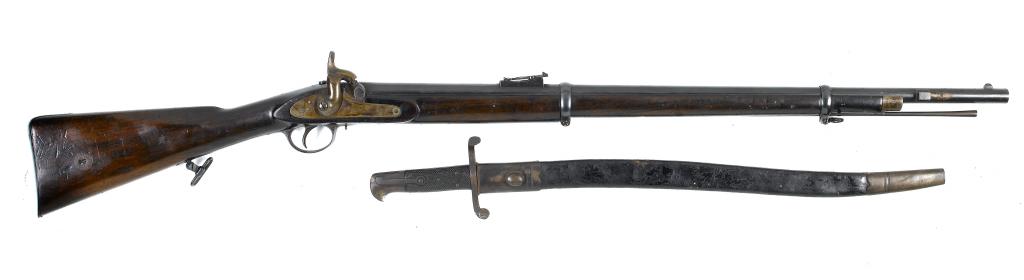 Appraisal: AN PATTERN ENFIELD PERCUSSION CARBINE with folding sight the lock