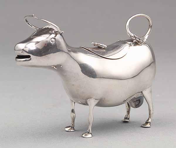 Appraisal: A Continental Silver Cow Creamer Netherlands th c made for