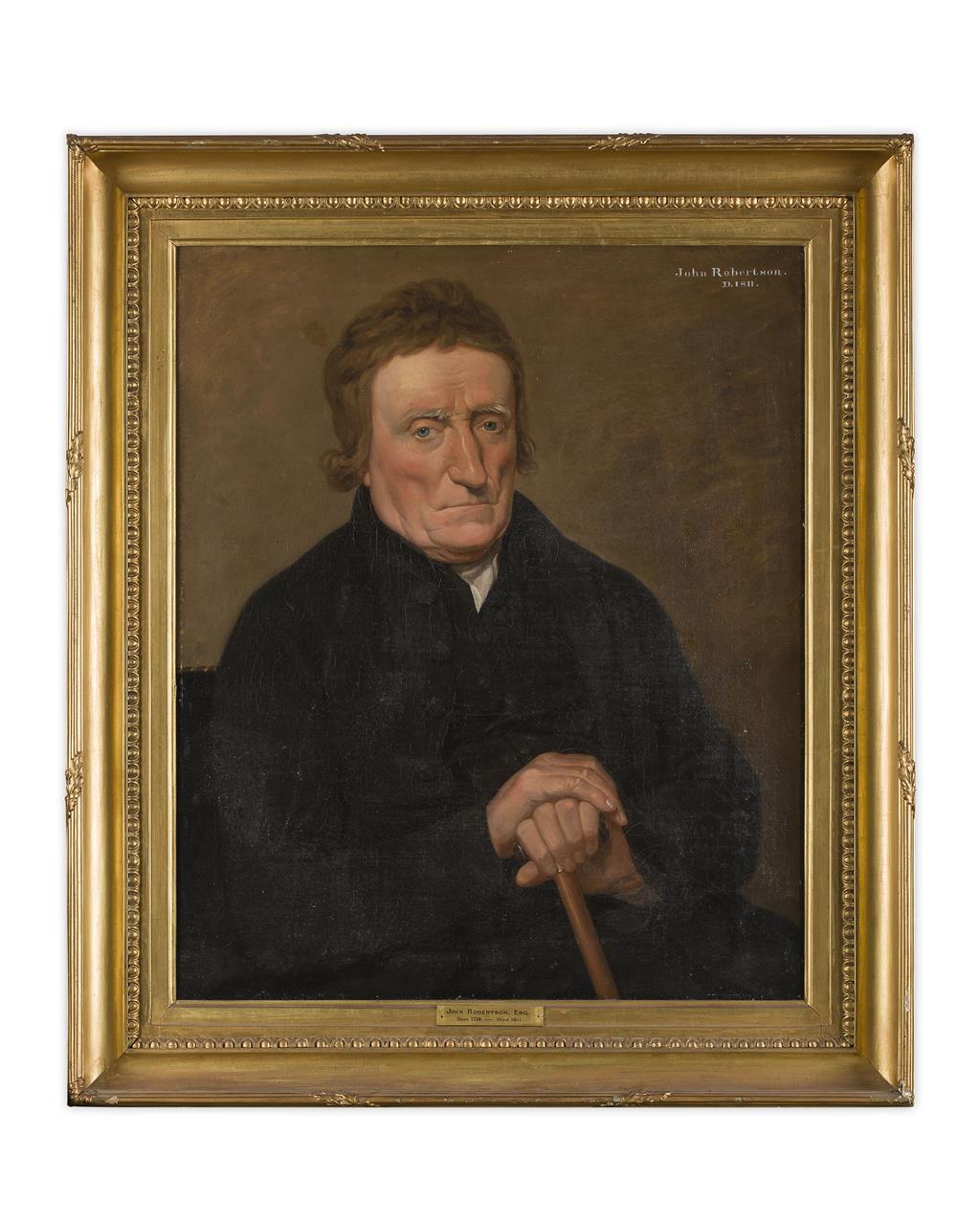 Appraisal: SCOTTISH SCHOOL PORTRAIT OF JOHN ROBERTSON - TH CENTURY oil