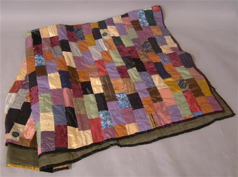 Appraisal: CRAZY QUILT 's primarily in silk fabrics - h w