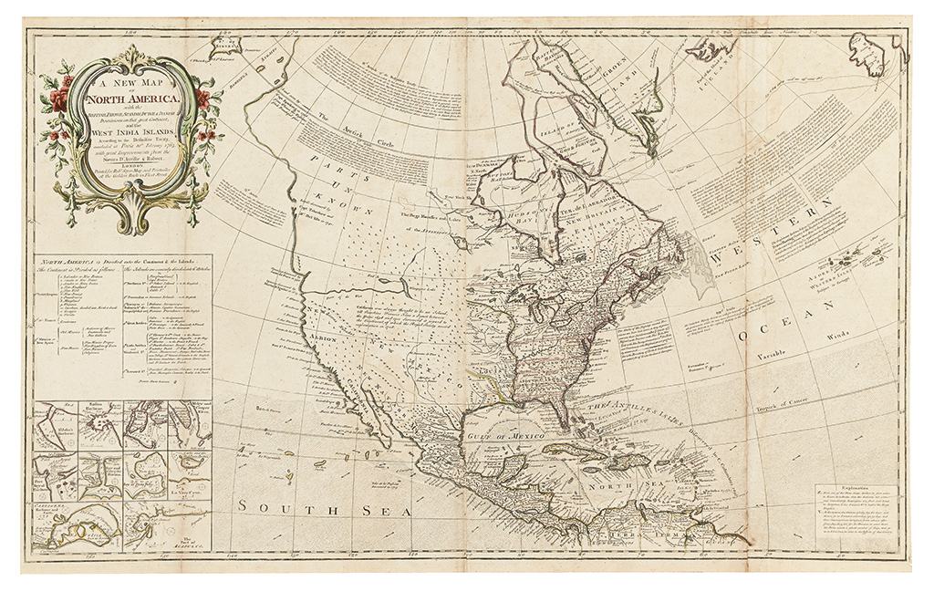 Appraisal: SAYER ROBERT A New Map of North America with the