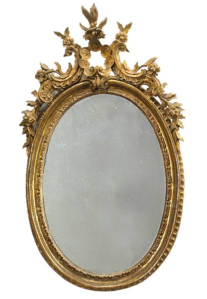 Appraisal: An Italian Rococo style giltwood mirror Neapolitanmid th century The