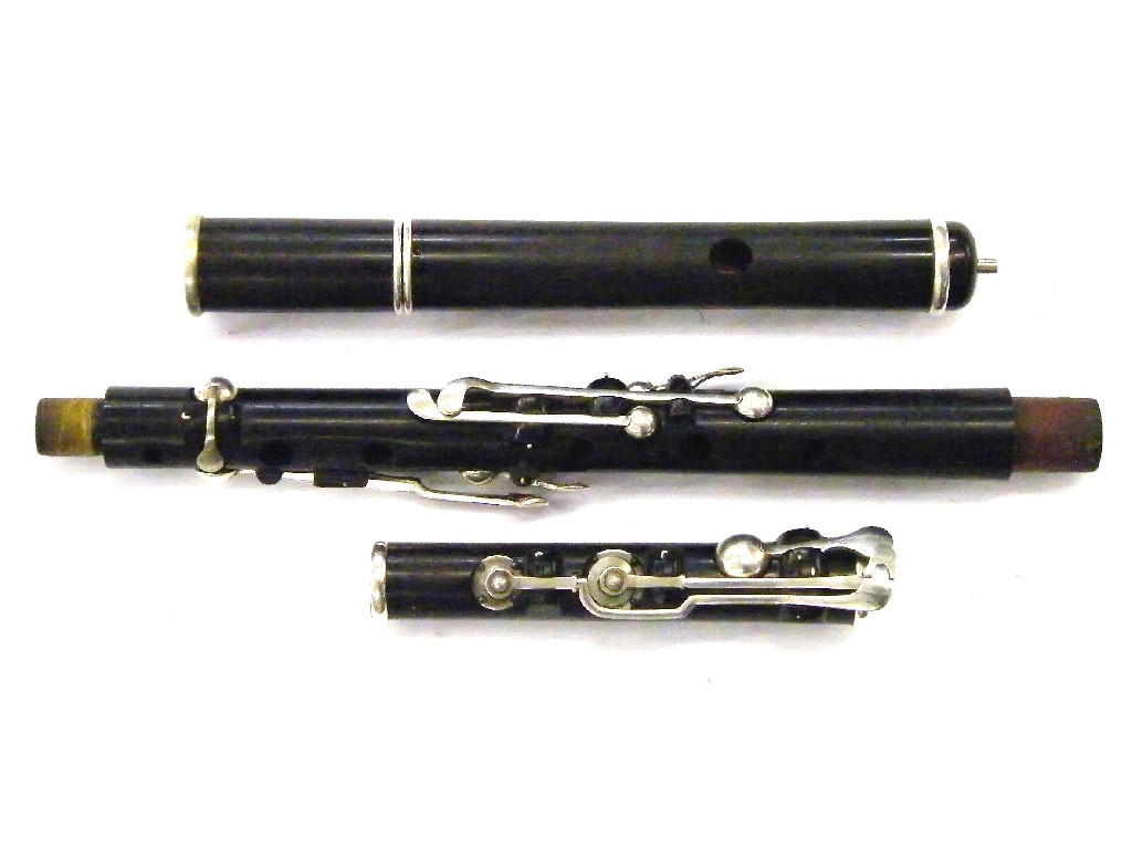 Appraisal: Rosewood flute by Thomas Prowse stamped T Prowse Hanway Street