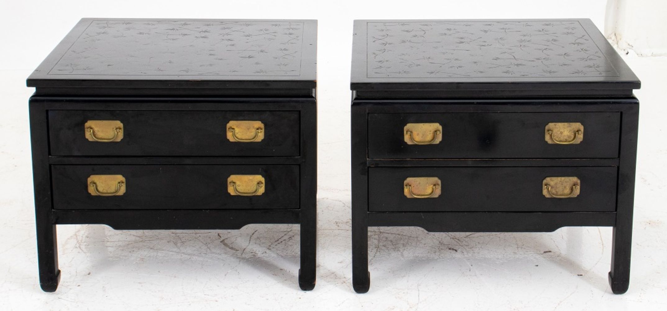 Appraisal: KITTINGER ASIAN MODERN LAMP TABLES PAIR Pair of Kittinger Asian