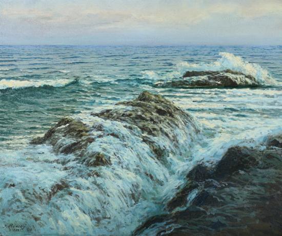 Appraisal: JOSEF PISECKY Czechoslovakian - OCEAN WAVES signed lower left Oil