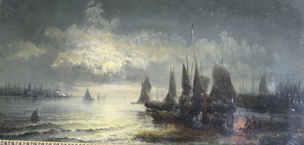 Appraisal: ATTRIBUTED TO WILLIAM THORNLEY - Shipping off Whitby and A