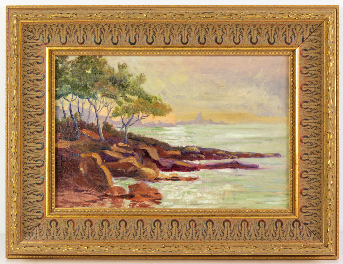 Appraisal: William Posey Silva American - Shoreline with Trees oil on