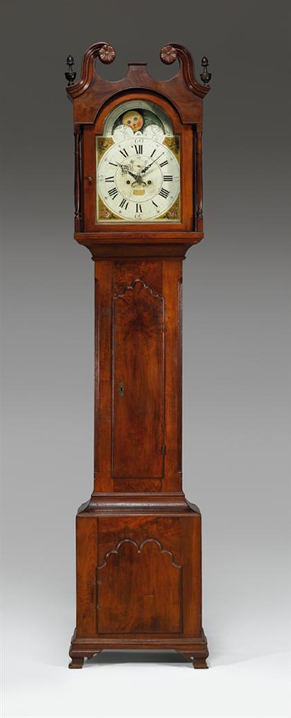 Appraisal: Chippendale walnut tall case clock john hoff lancaster pennsylvania The